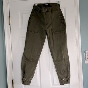 Express pants, size 2, olive color